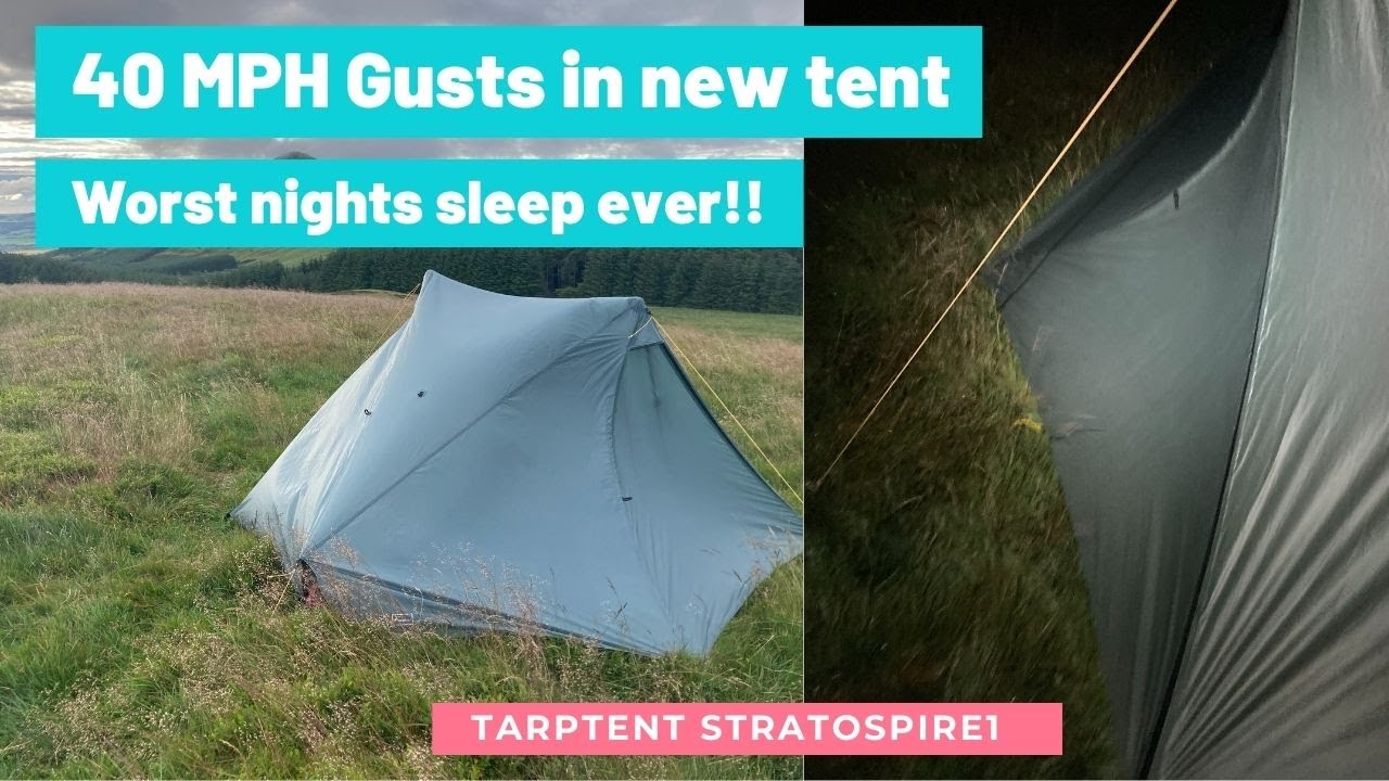 40 MPH Wind gusts in new tent!