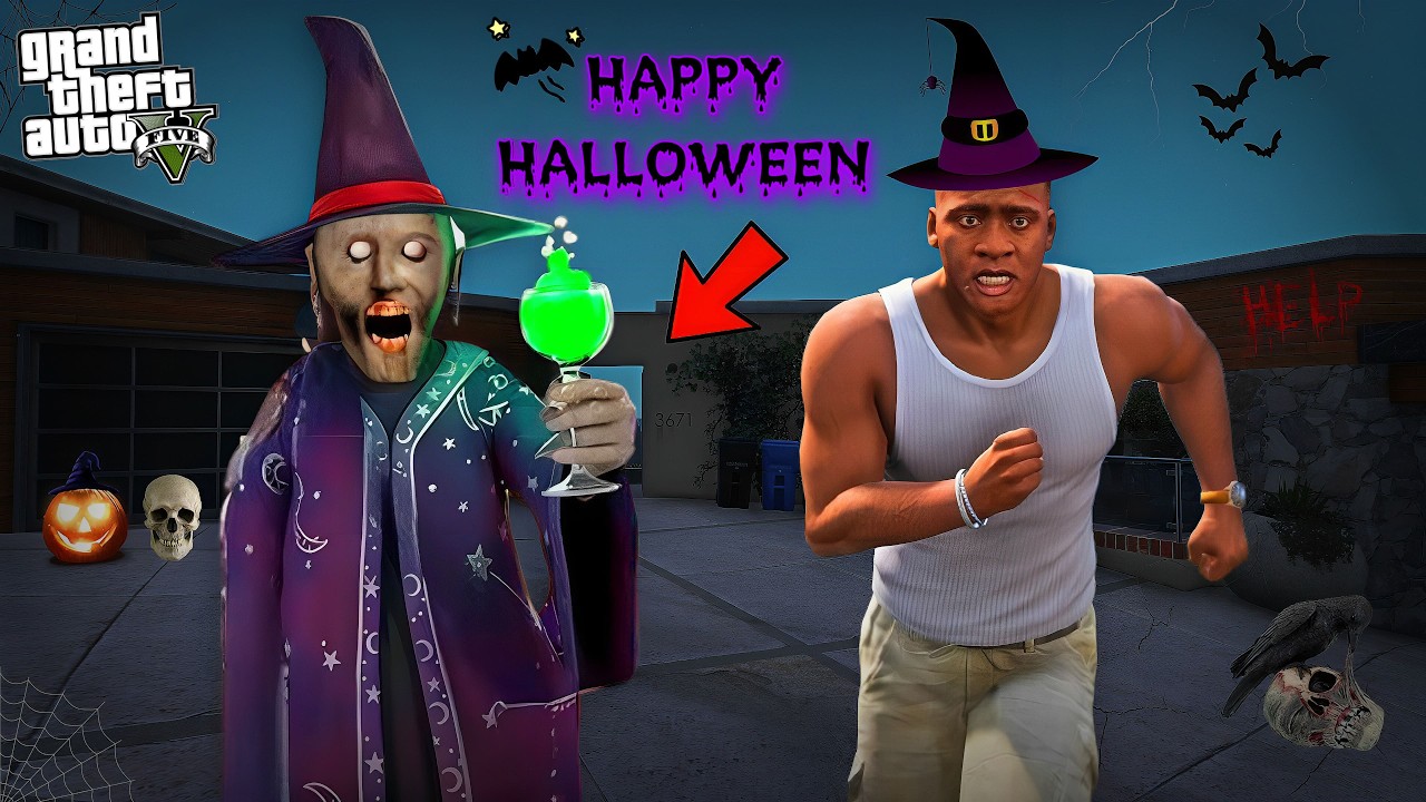 GTA V : Franklin & Shinchan Enter Granny’s Haunted Mansion – Halloween Special ! in Telugu