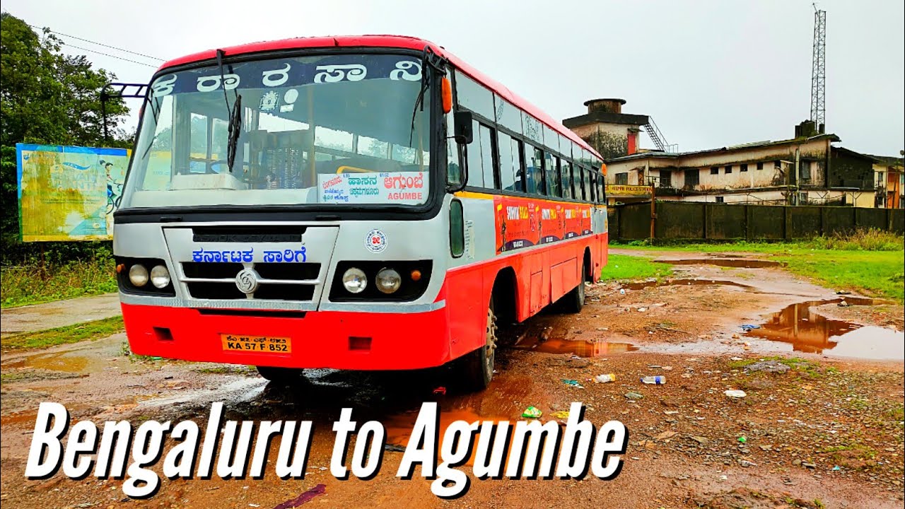 Bengaluru to Agumbe : KSRTC Sarige full bus journey : Hairpin Bends road
