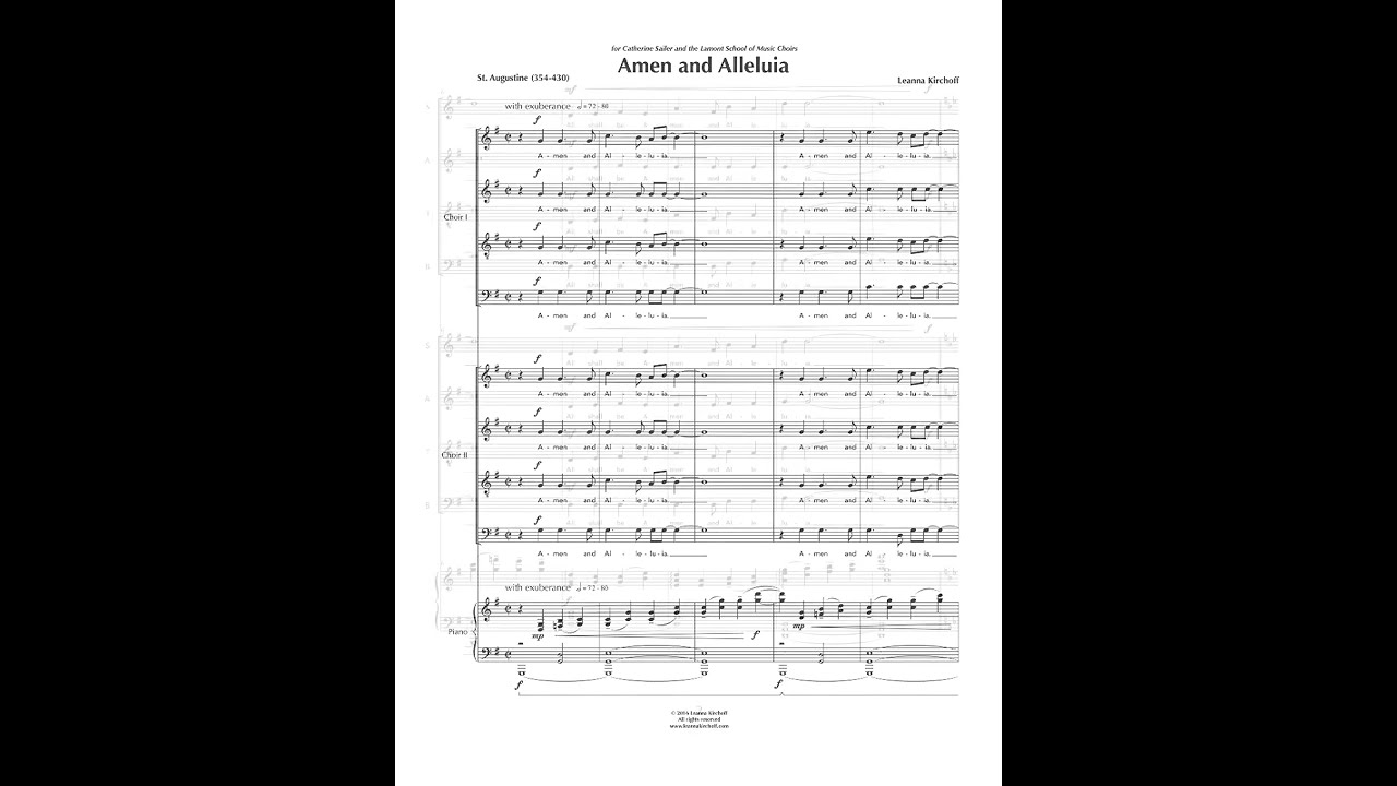 Amen and Alleluia (for SATB double choir)