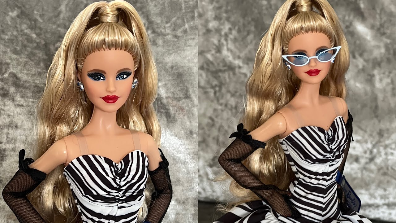 Barbie 65th Anniversary doll unboxing review. #barbie #barbiecollection #barbiedoll