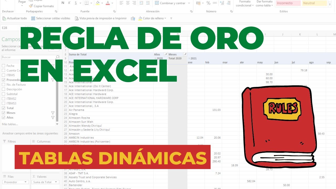 C&oacute;mo convertir un rango en tabla en Excel
