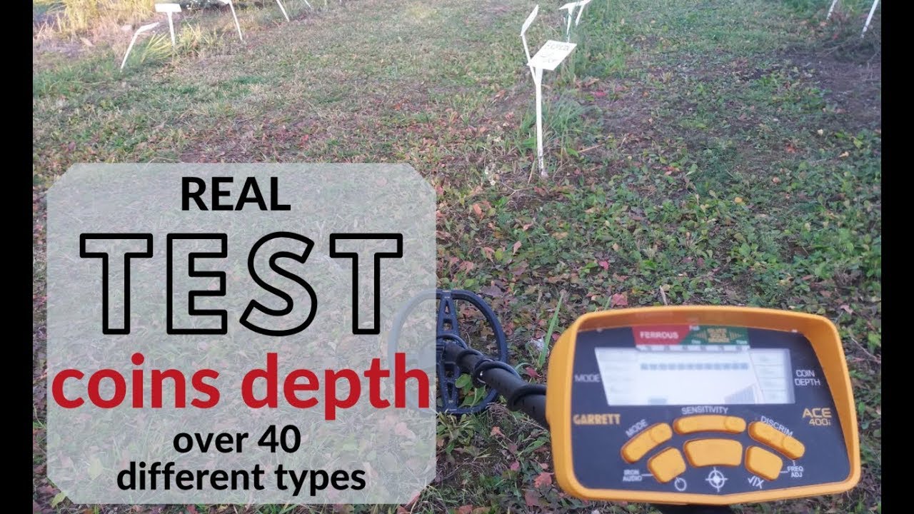 Garrett Ace 400i - coin depth TEST