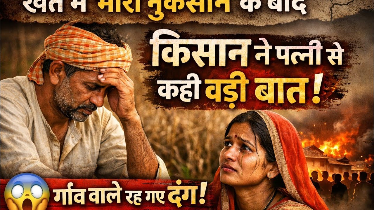 खेत में भारी नुकसान के बाद किसान ने पत्नी से कही ऐसी बात… सुनकर गाँव वाले रह गए दंग! 😱