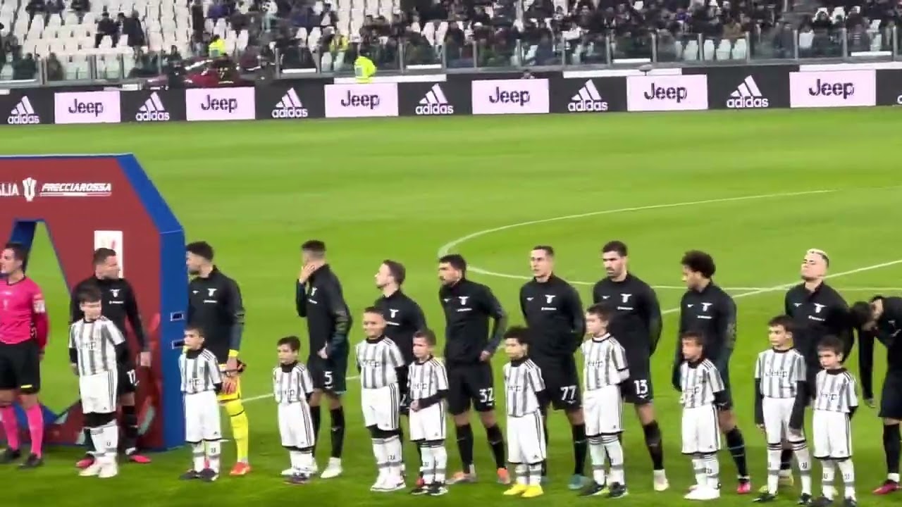 Juventus - Lazio 02/02/23 Coppa Italia - Fischi e Insulti alla Lega durante l&rsquo;Inno