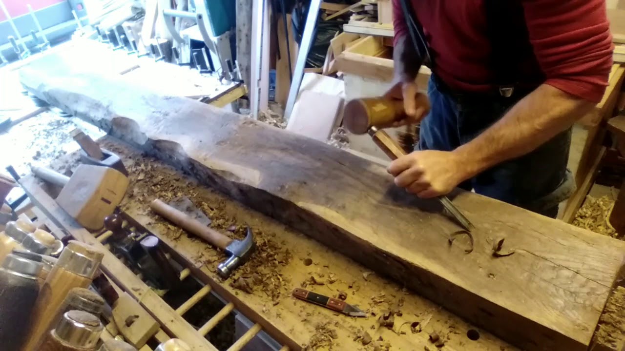Récupération d'une poutre en chêne