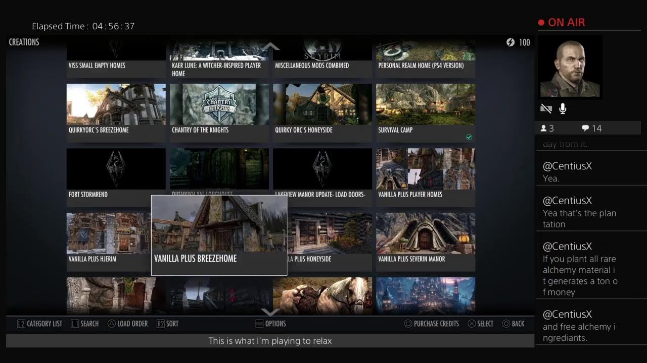 SNODOGZ1959's Live PS4 Broadcast This is what I'm playing right now SkyRim live 2