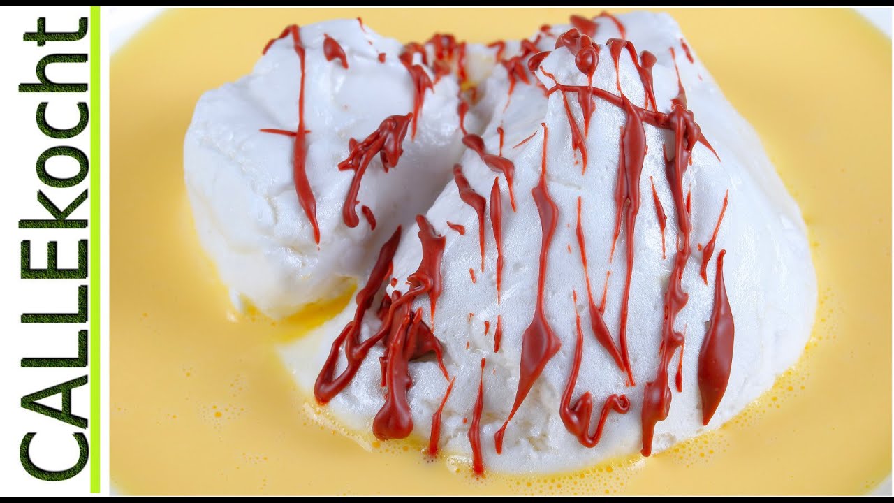 Ile Flottante - Schwimmende Inseln mit Vanillesoße - Rezept für Omas Schnee-Eier