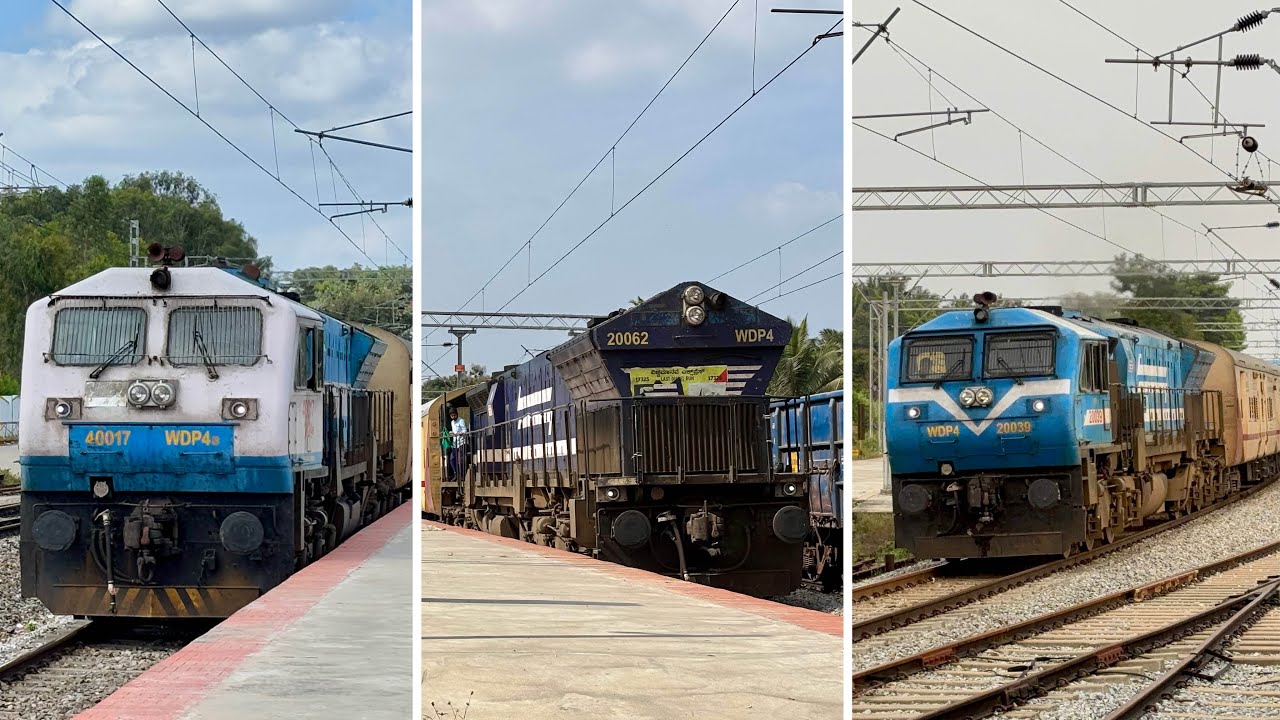 17 in 1 Diesel Arrivals & Departures of Krishnarajapuram EMDs hauling Express & Passenger trains |IR