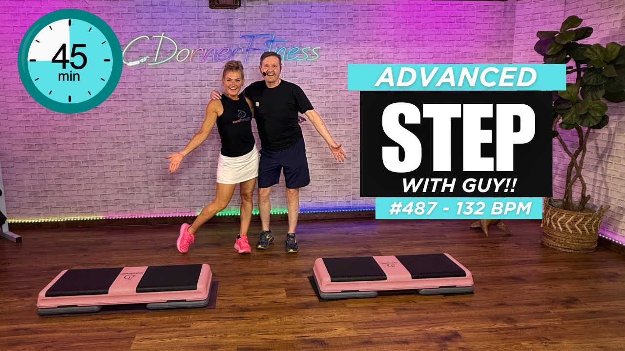 ADVANCED Step Aerobics with Guy 🔥 New Choreo at 132&ndash;134 BPM! #487