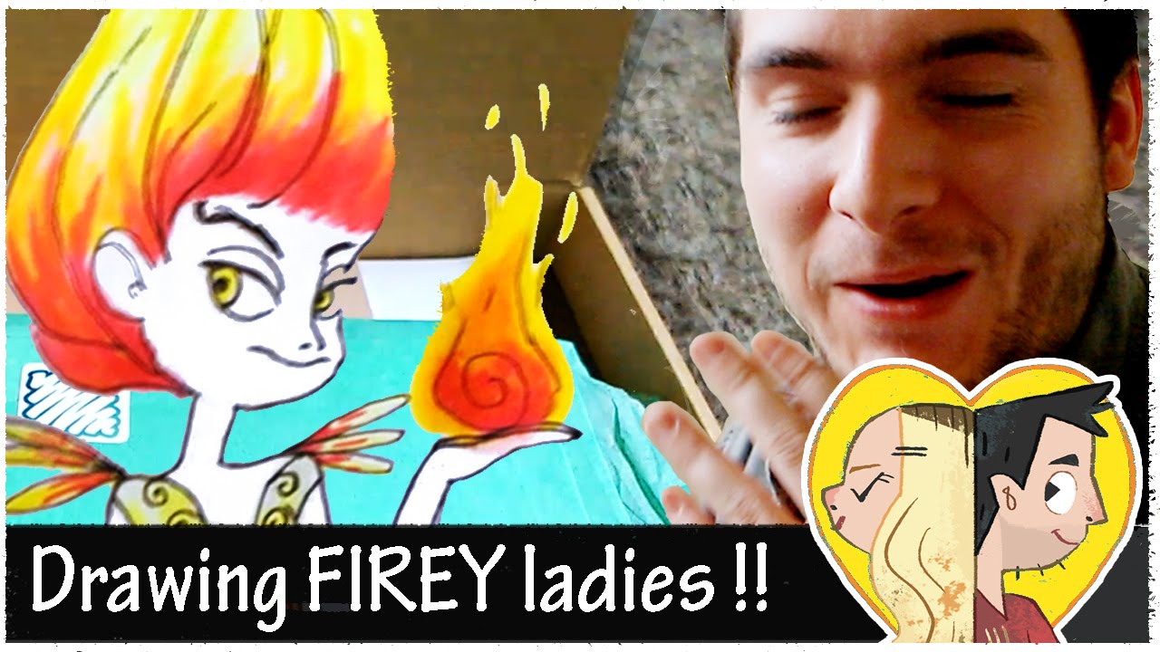 Drawing FIRE LADIES with CHAMELEON MARKERS