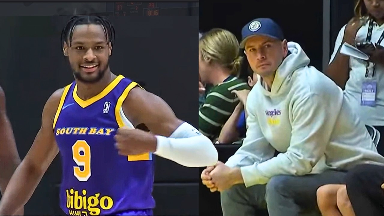 Бронни Джеймс сияет в дебютном матче G League перед тренером Джей Джей и Леброном 🔥 | Саут-Бэй пр...