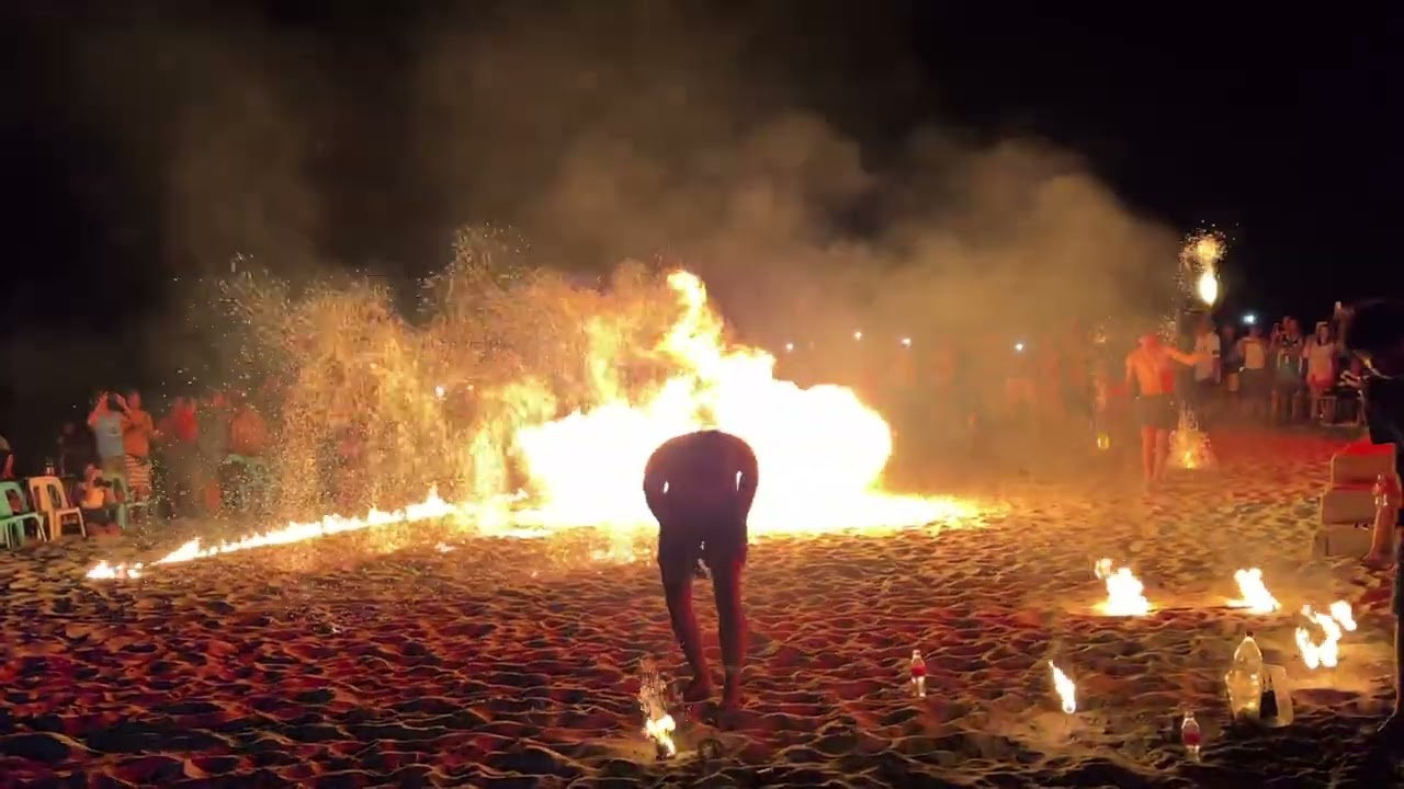 Amazing fire dance performance | Anawangin Cove Zambales
