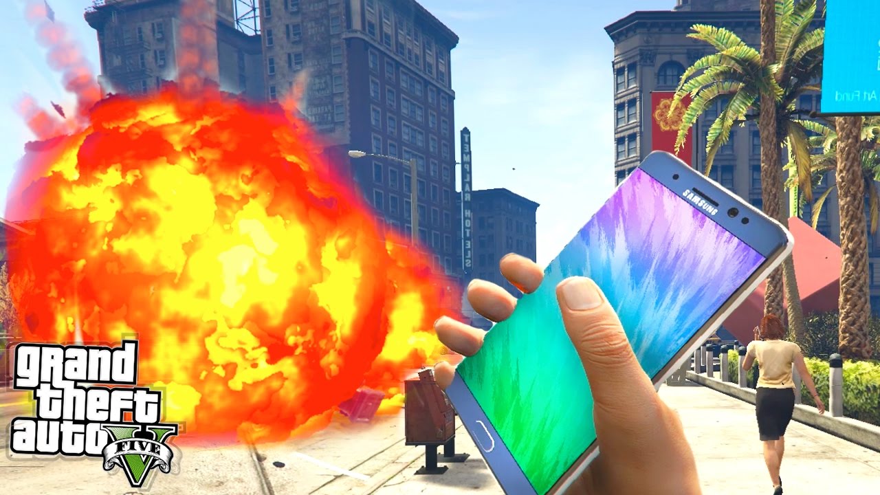 GTA 5 - EXPLOSIVE Samsung Galaxy Note 7?! (GTA 5 Mods Showcase)
