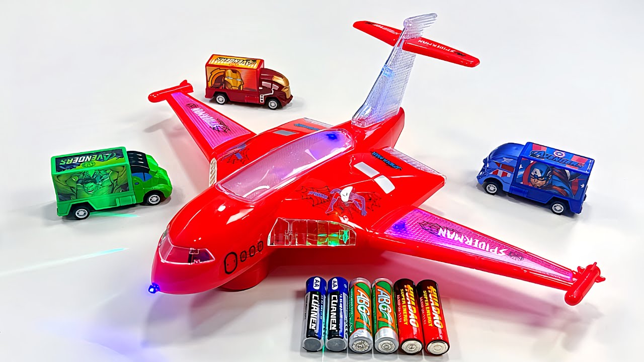 Unboxing RC Police car,RC missile truck,EV 3D fire truck,EV Spider-Man series fighter jet
