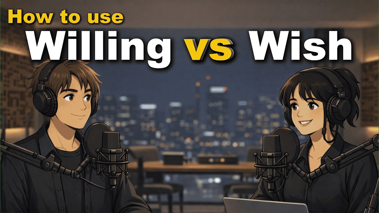 Wish vs Willing in English | Easy English Conversation Practice
