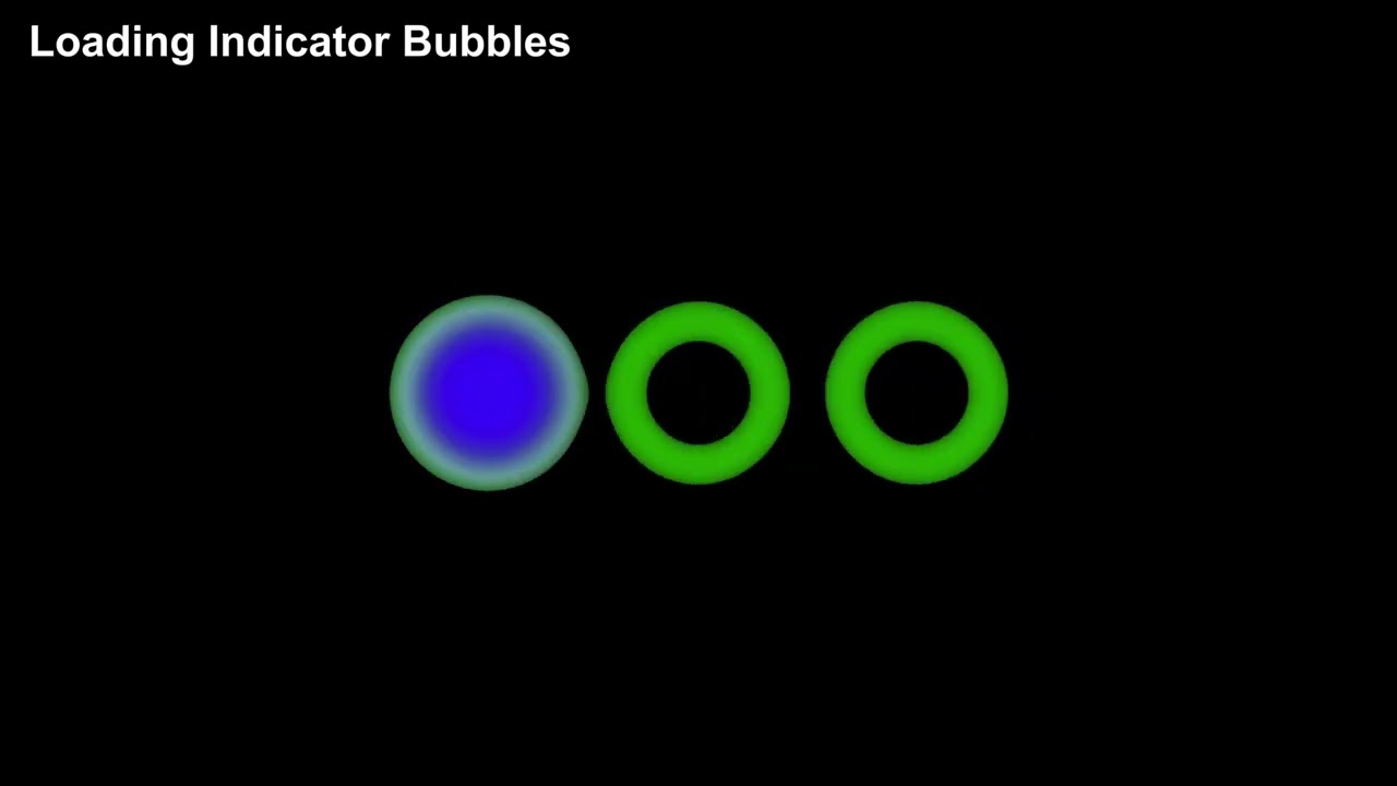 Loading Indicator Bubbles Dan Liquid Gradient Background