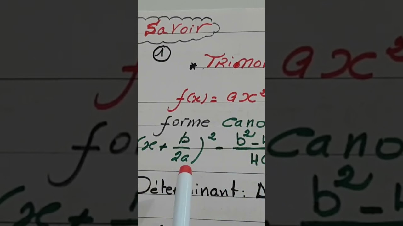 MATH/ BAC ( VOIR LA VIDEO)