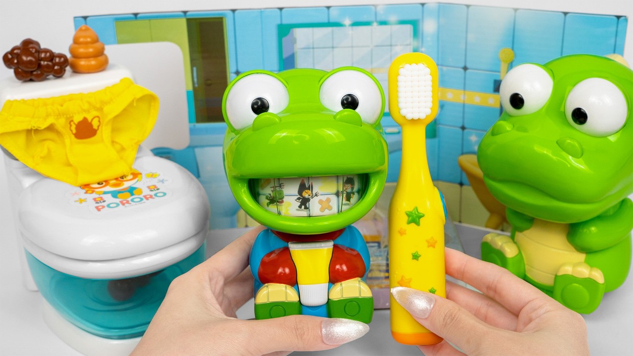 Ultimate ASMR Pororo Krong Toilet & Toothbrush Playset ASMR 🚽 🪥 Satisfying Unboxing