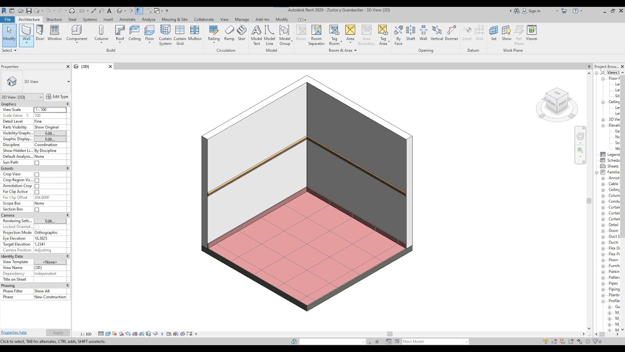 Cómo hacer zoclos o zócalos y Guardasillas en Revit