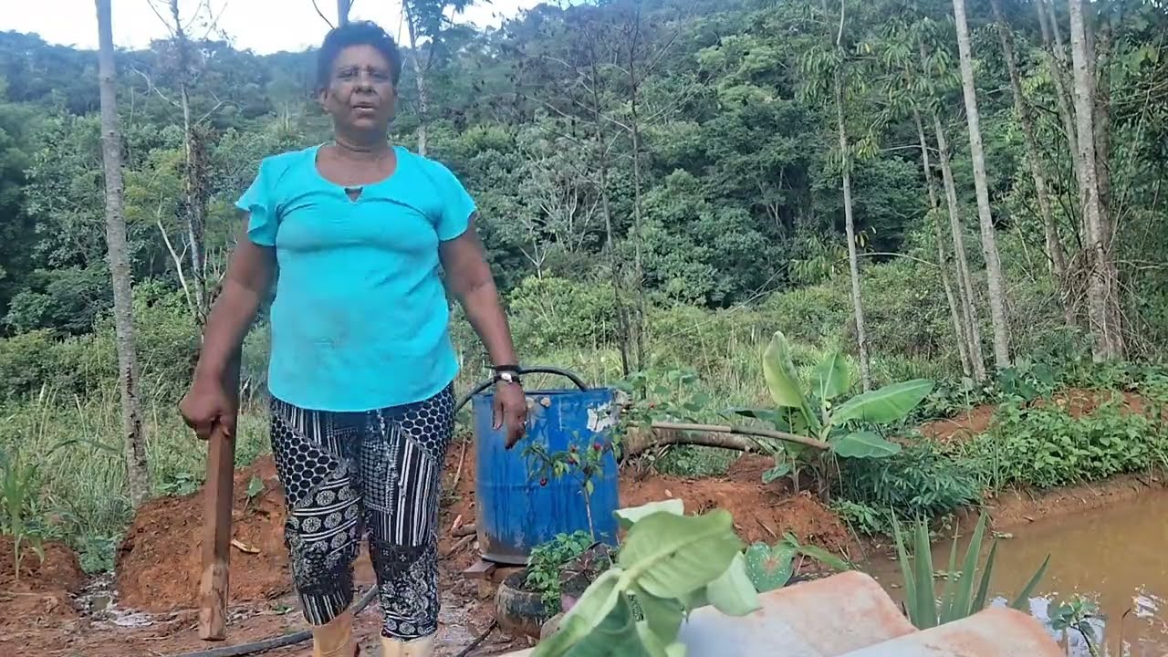 Plantamos feijão preto, feijão miúdo e quinto. Fiz limpeza no filtro do tanque. 