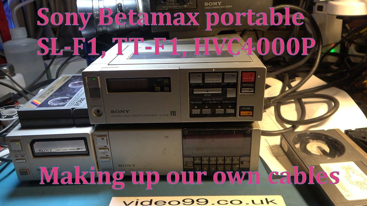 Sony Betamax SL-F1 portables, TT-F1 tuner/timer and HVC-4000P camera. Make our own cables.