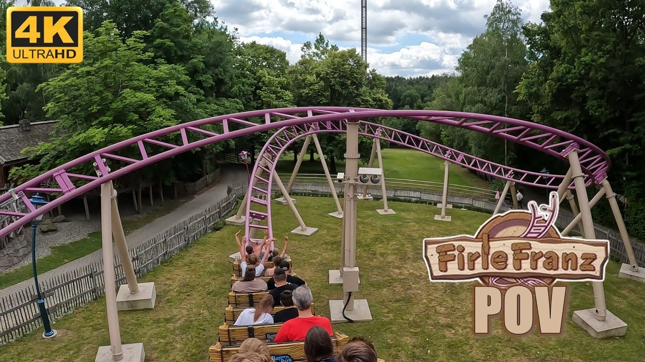 FirleFranz POV (задний ряд, 4K 60FPS), американские горки для всей семьи Gerstlauer в Bayern Park...