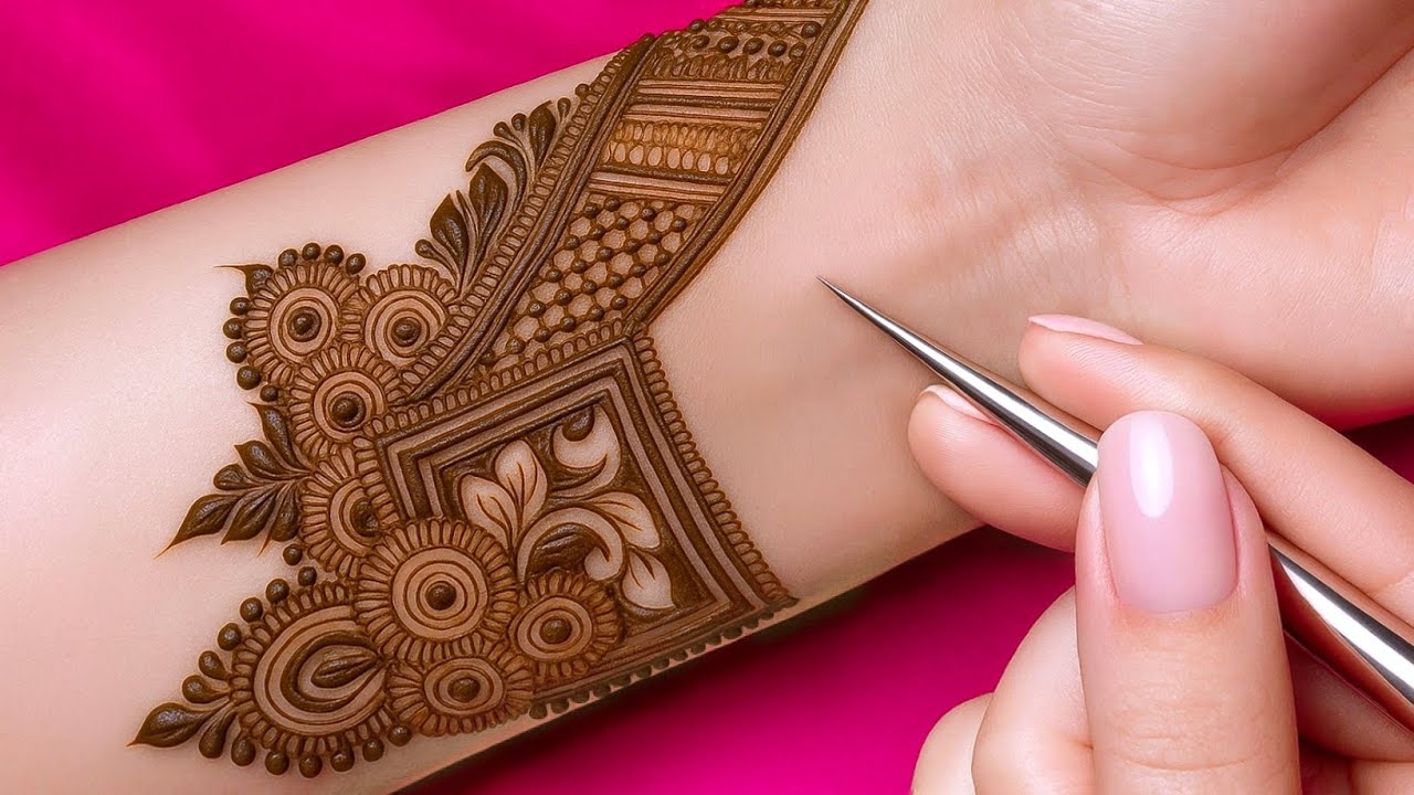 Beautiful Heavy Arabic Mehndi Design ✨🌱|| Front hand Mehandi Design ✨🌱🌿