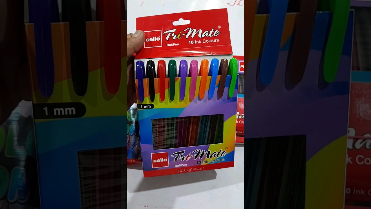 Cello Colour Bombs Pens Jel Pen|| 🖋& Cello TriMate Colours Pen kit Stationary 