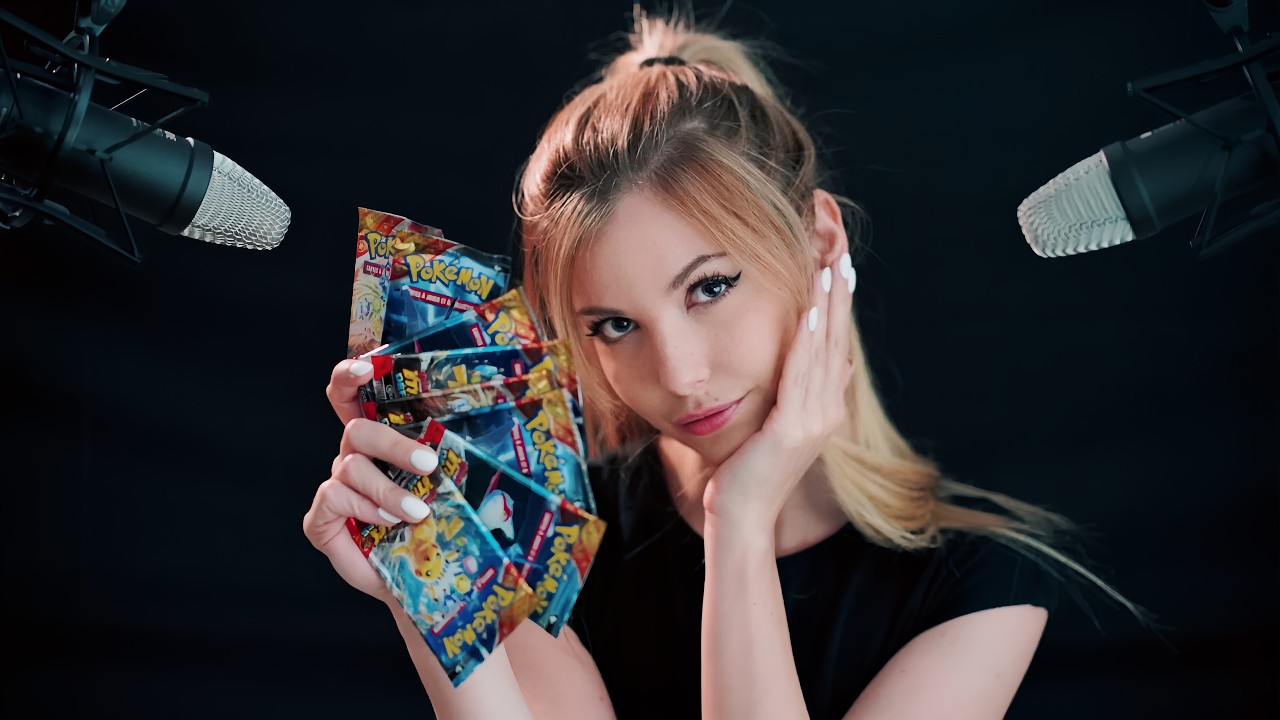 ASMR 🎴✨🇫🇷 French Girl Tries Pokémon Card Opening For The First Time! (( 50 MINUTES ))