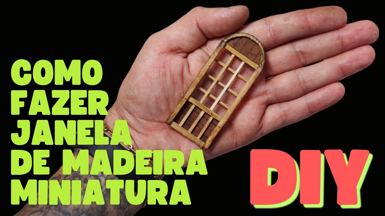 Tutorial Como Fazer Janela em Miniatura  How to Make a Miniature Window | DIY Mini Things