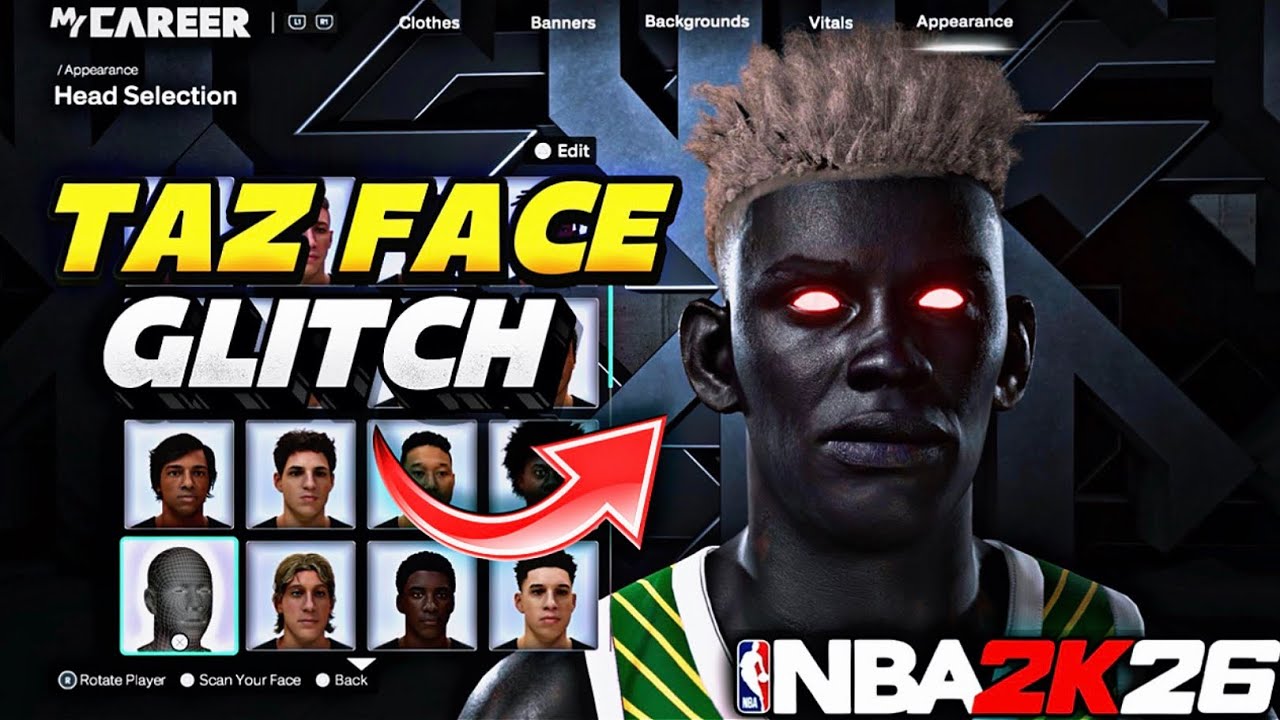 *NEW* HOW TO GET TAZ FACE GLITCH IN NBA 2k26!