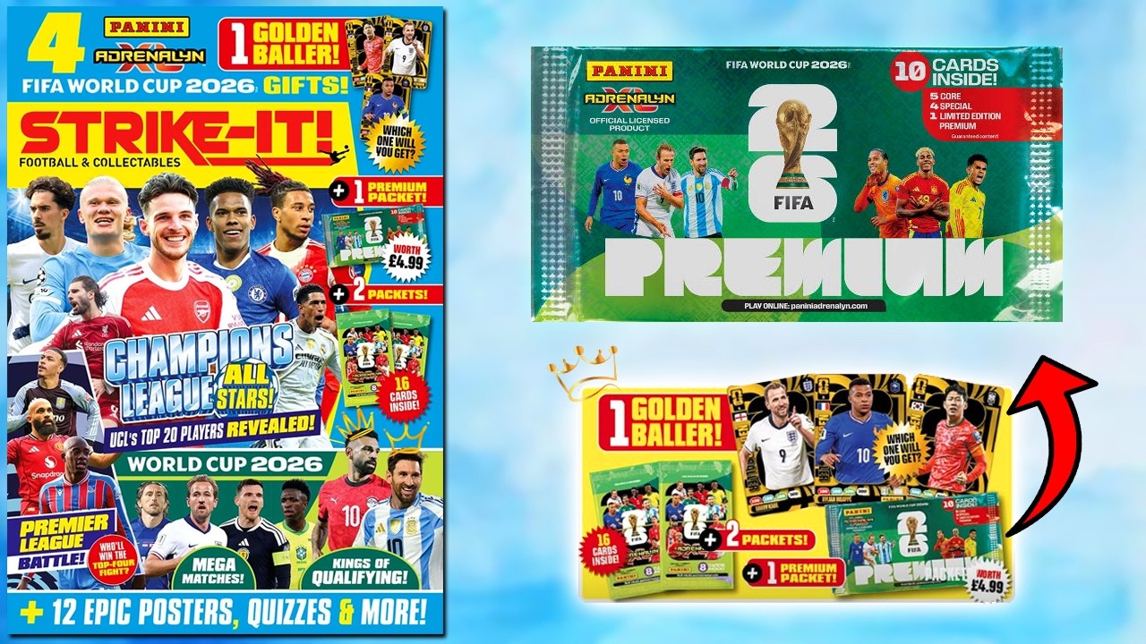 NEW PREMIUM PACKETS IN ADRENALYN XL FIFA WORLD CUP 2026 (Strike It Magazine Opening!)