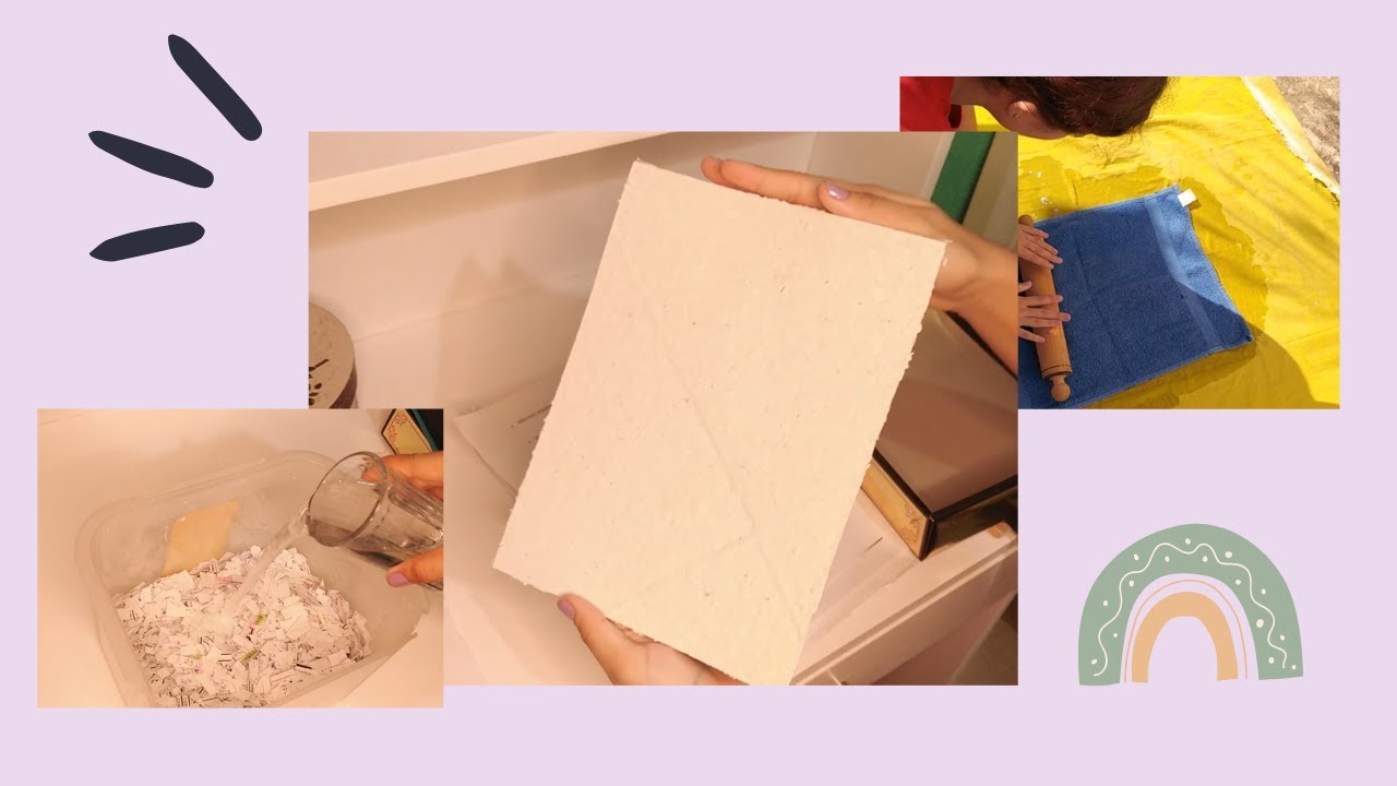 DIY Papel reciclado resistente a pintura (sin bastidor)| Karla Paredes