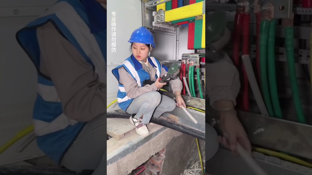 female apprentice electrician summer