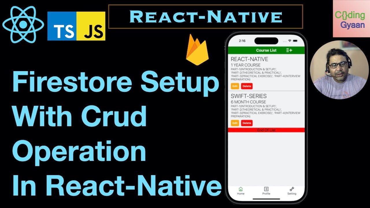 Firestore setup with CRUD | Firebase Firestore Database in React Native