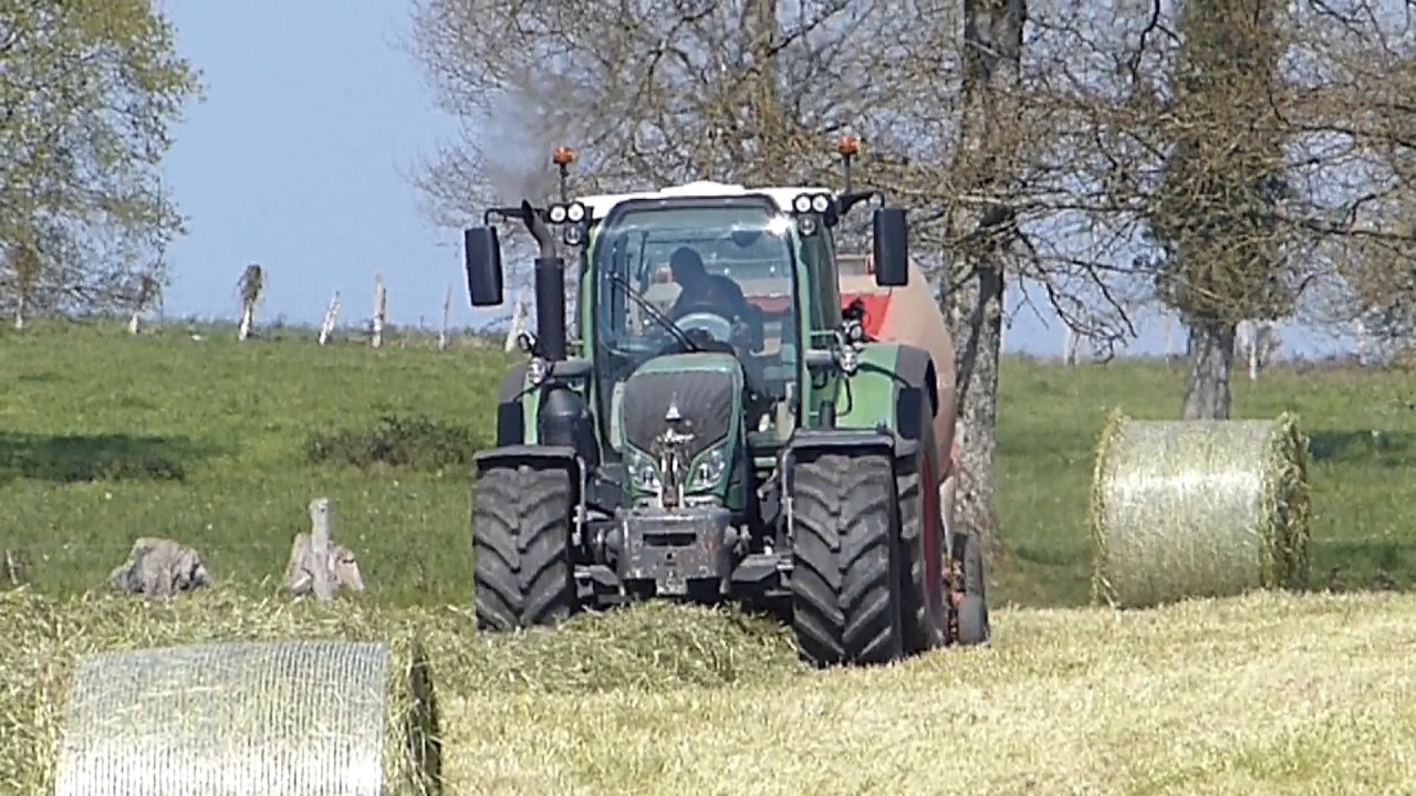 Fendt 722 & 514 at work | Enrubannage 2017 !