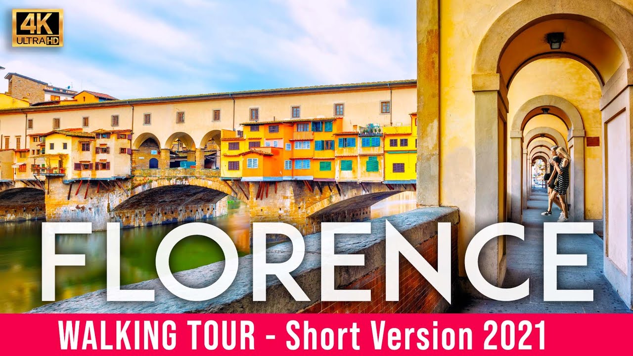Florence 4K Walking Tour - With Captions - SHORT VERSION [4K/60fps]