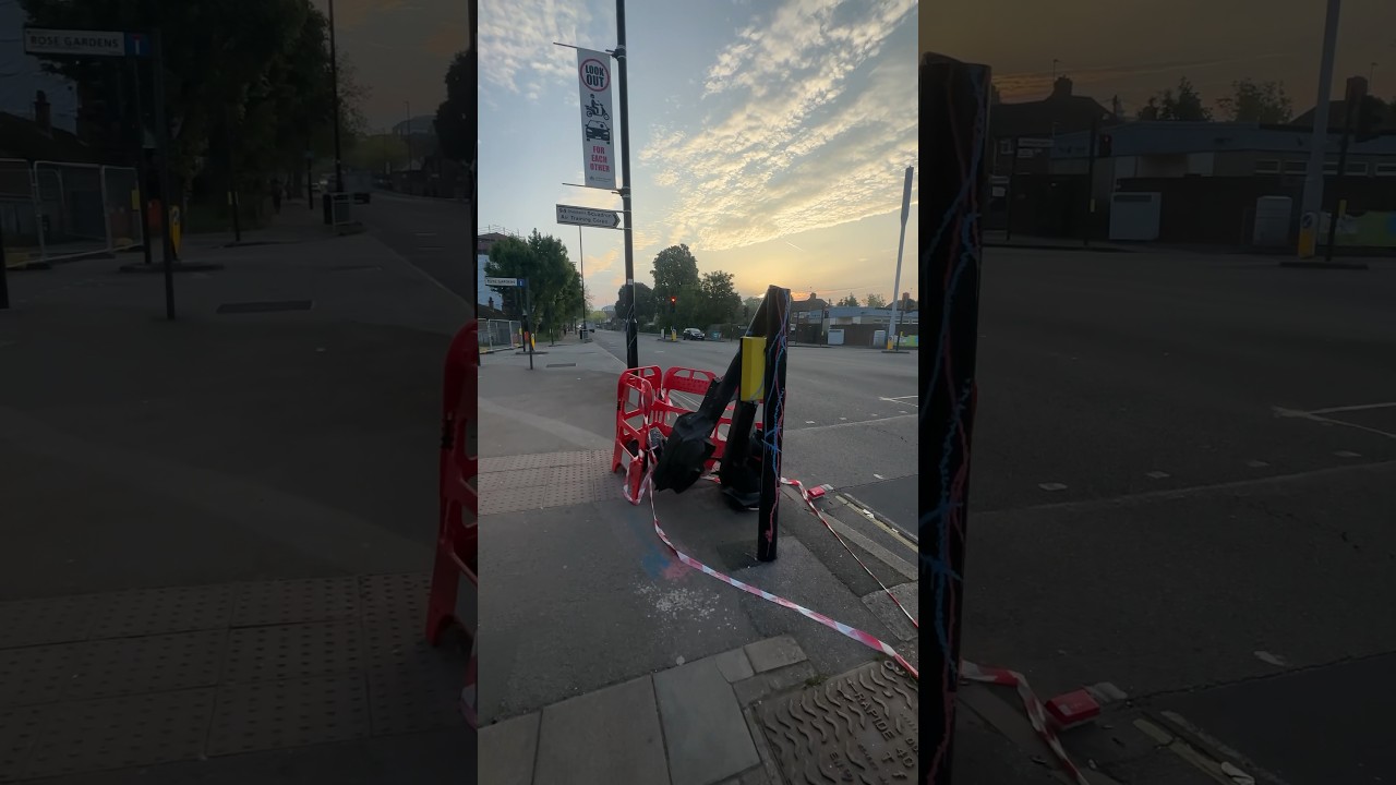 🚦Cutt Off ULEZ Camera Traffic Light Early Morning London Street Walk View UK 🇬🇧