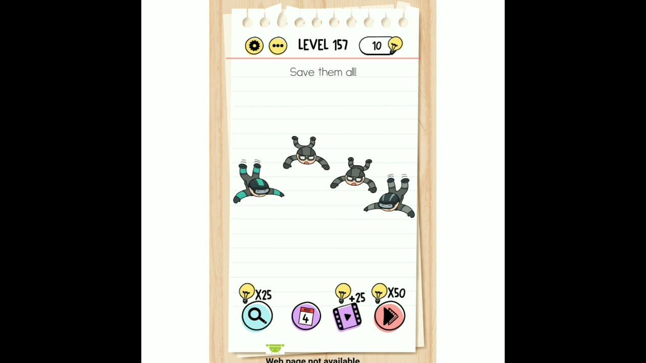 brain test level 157 save them all.