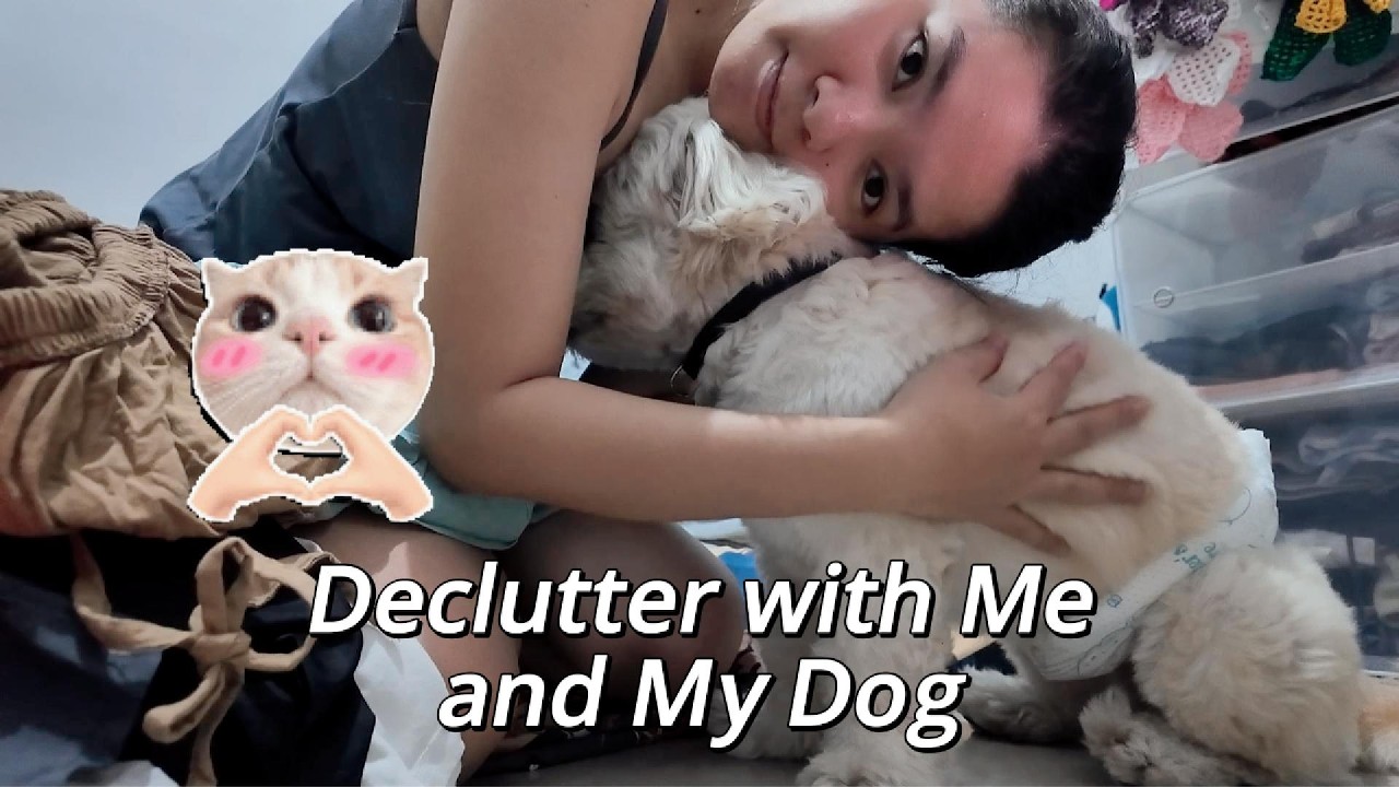 DECLUTTERING WITH MY DOG | Organizing My Entire Closet to Prep for My Flight - PapiTofi Vlogs