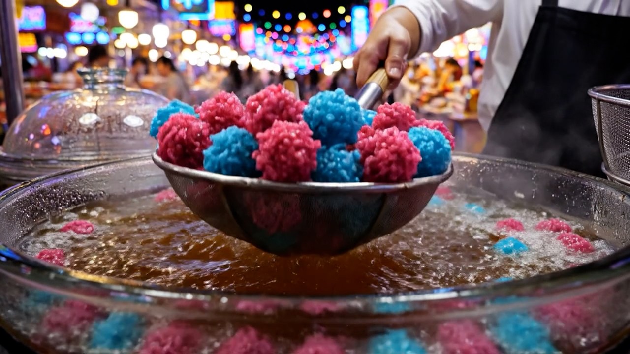AI ASMR Fried Food 🍳 Ultra Crispy Drops in Boiling Oil | No Talking, Oddly Satisfying