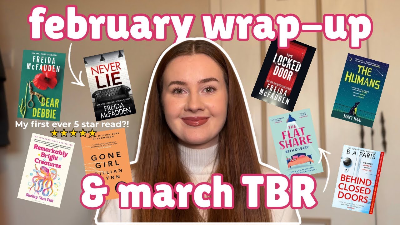 February Reading Wrapped! Let’s talk about all the books I read in February & my March TBR list 📚⭐️