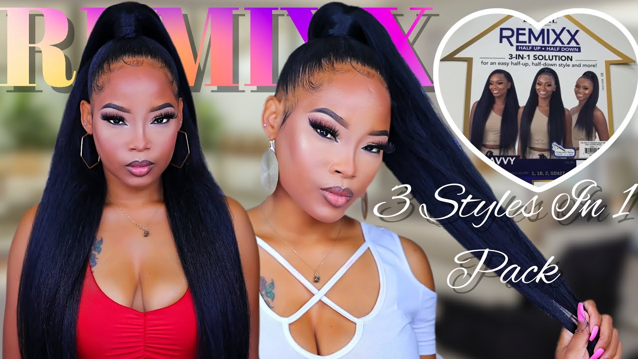 How To: Half Up Half Down Ft. Freetress Equal Remixx Savvy | 3 in 1 Solution