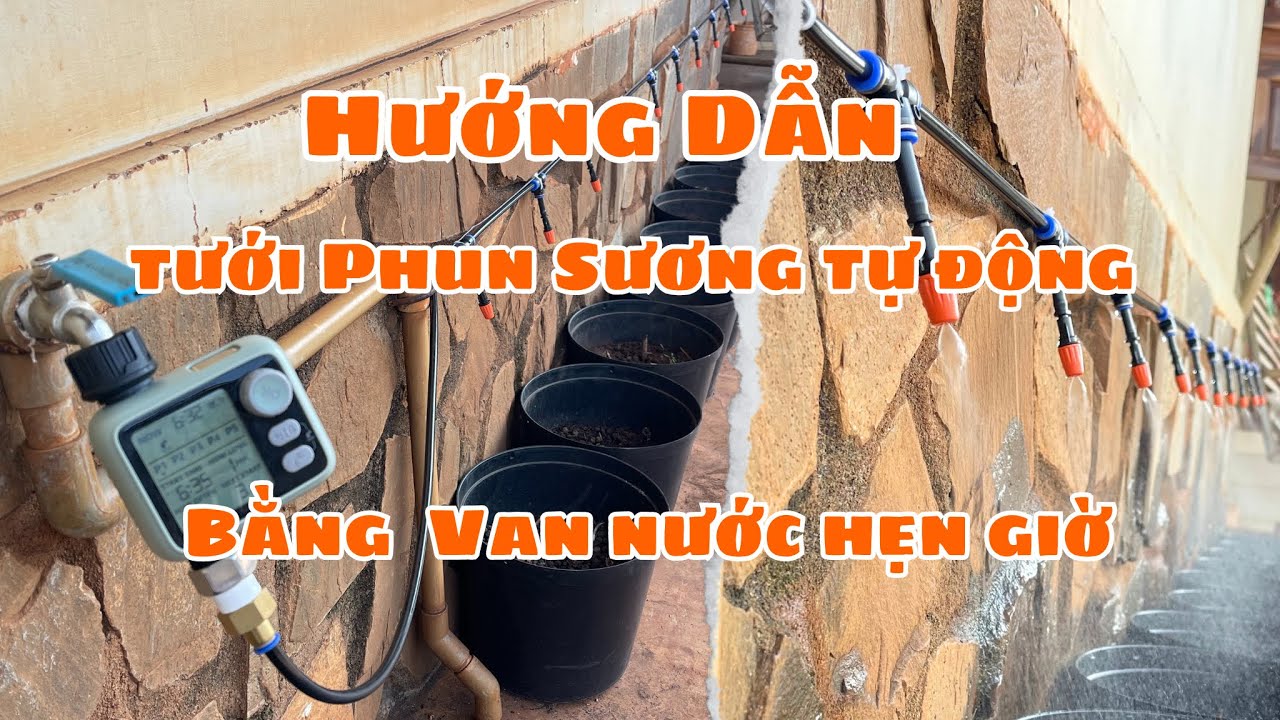 Hướng Dẫn Lắp Hệ Thống Tưới Phun Sương Bằng Van Nước Hẹn Giờ Pin | Thagi Garden