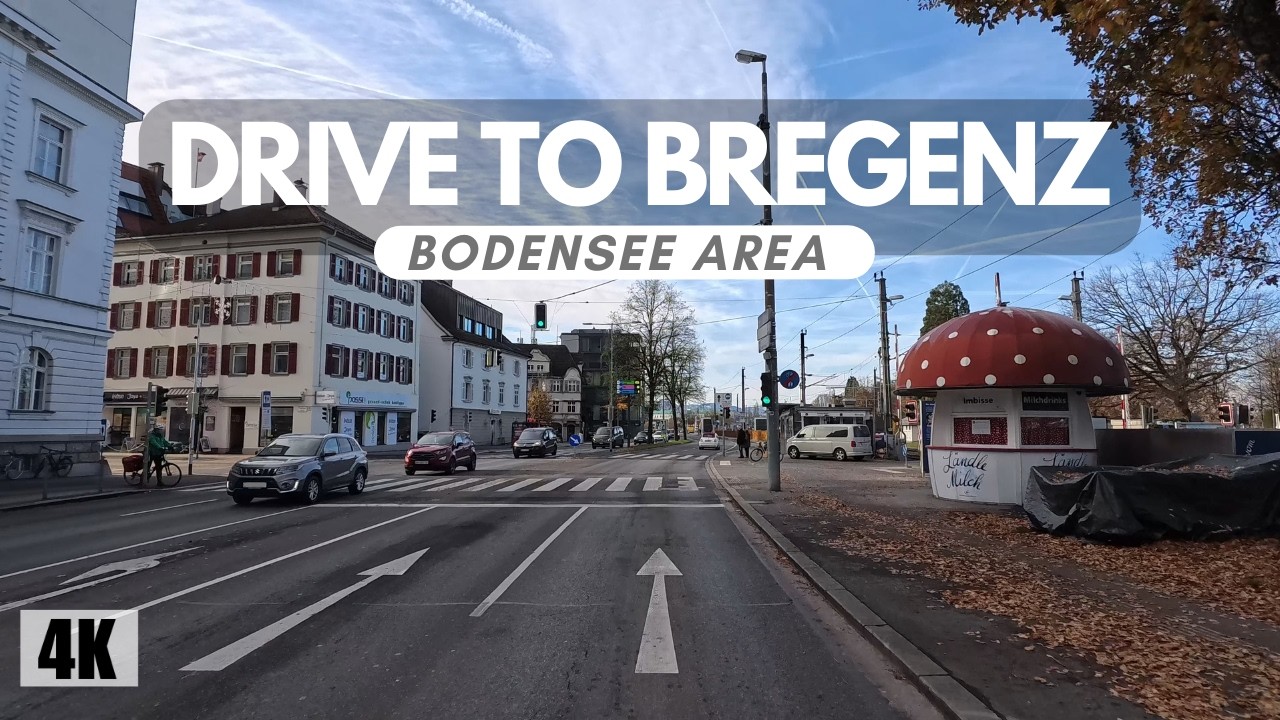 Tettnang to Bregenz | Scenic Lake Constance Drive | 4K ASMR