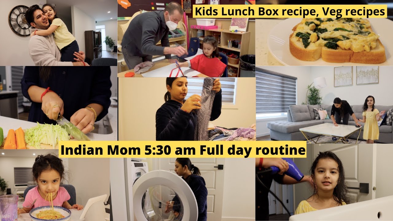 Indian Mom 5:30 AM Productive/Real Morning Routine 2022 | Kids Lunch Box recipe Ideas