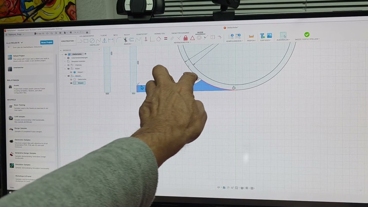 Копирование области в Adobe Fusion 360 Sketch, объекты 2D 3D
