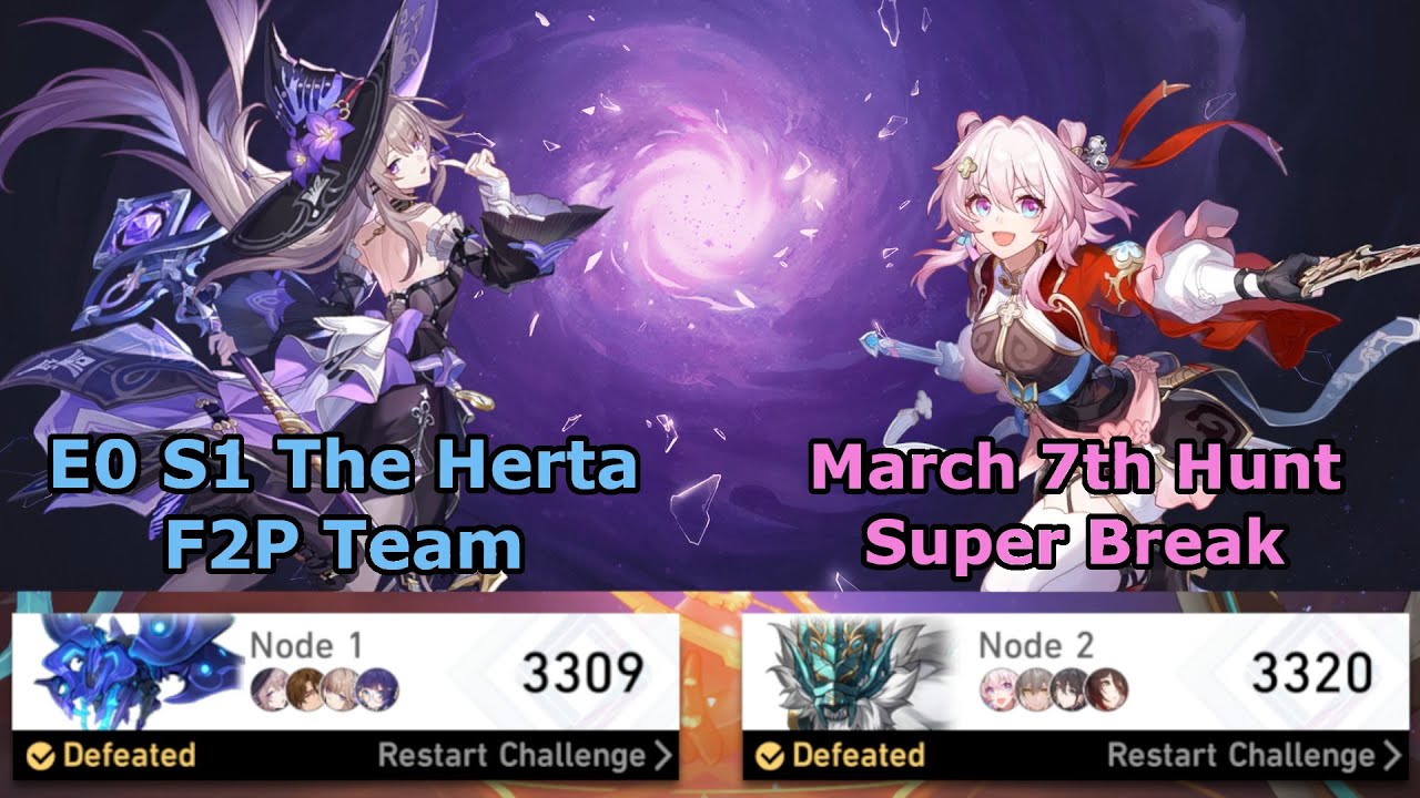 E0 S1 The Herta F2P Team & March 7th Super Break | 3.2 Apocalyptic Shadow 4 | Honkai Star Rail