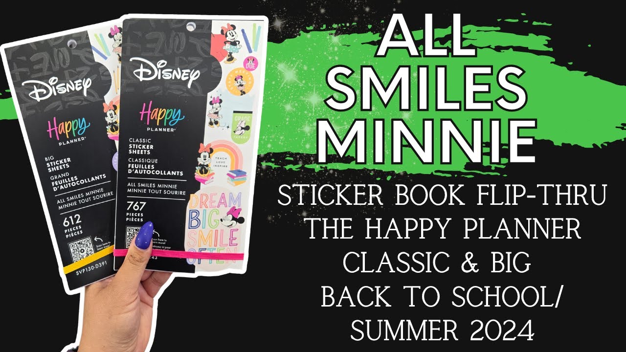 All Smiles Minnie | Sticker Book Flip-Thru | The Happy Planner BTS/Summer 2024 Disney ®